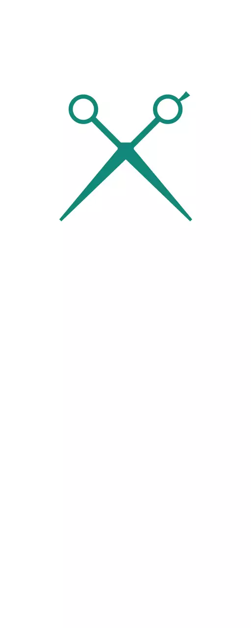 Strak winkelbord met wit zwart turquoise Mayer kapsalon tekst