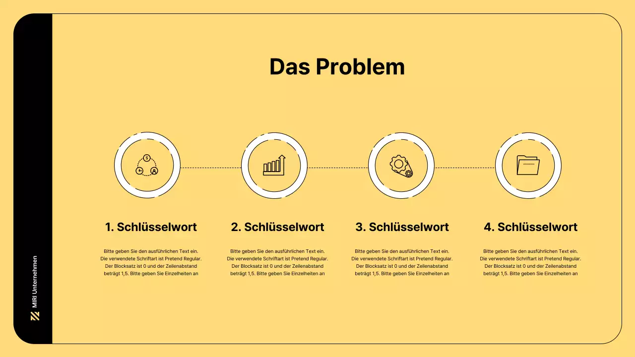 Business-Illustration mit einfachen Linien und gelber Farbe