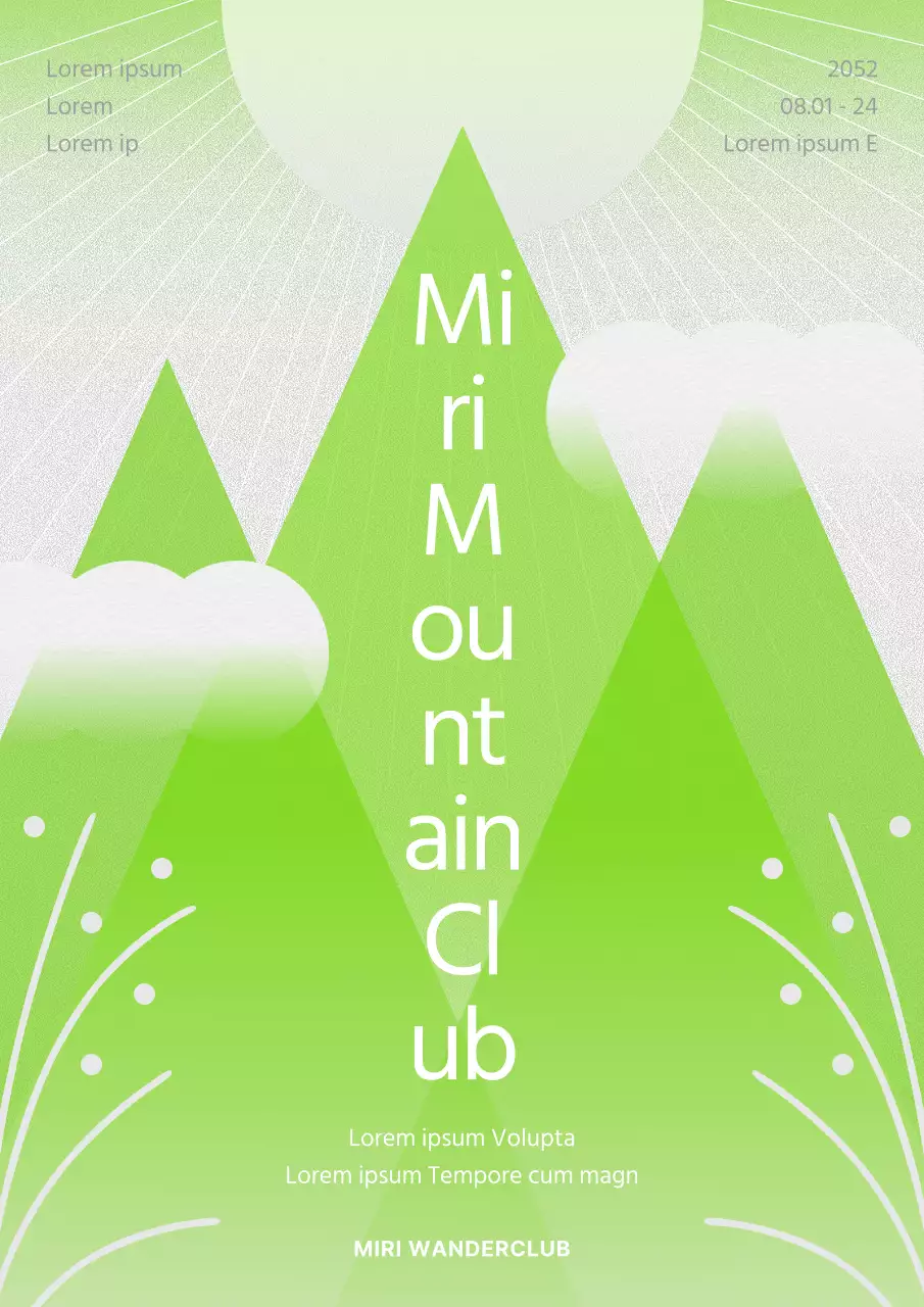 Ein Leitfaden für die Besteigung der lindgrünen und weißen geometrischen Berge