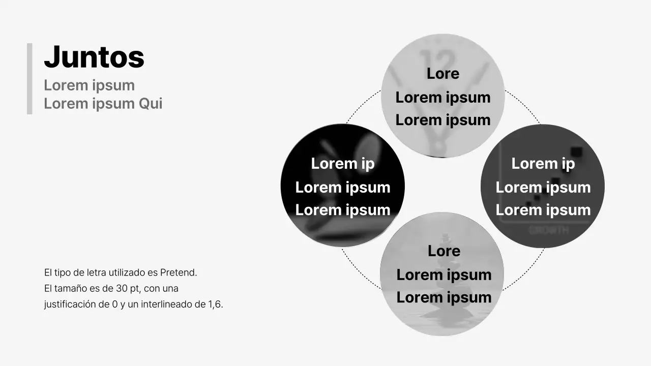 Una propuesta de negocio moderna en blanco y negro