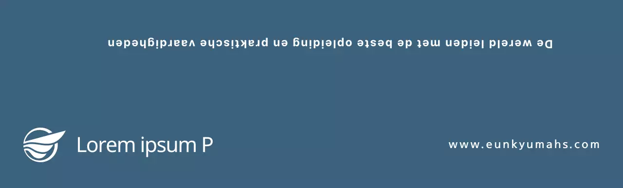 Een eenvoudig concept met donkerblauwe tekst om een middelbare kunstschool te promoten.