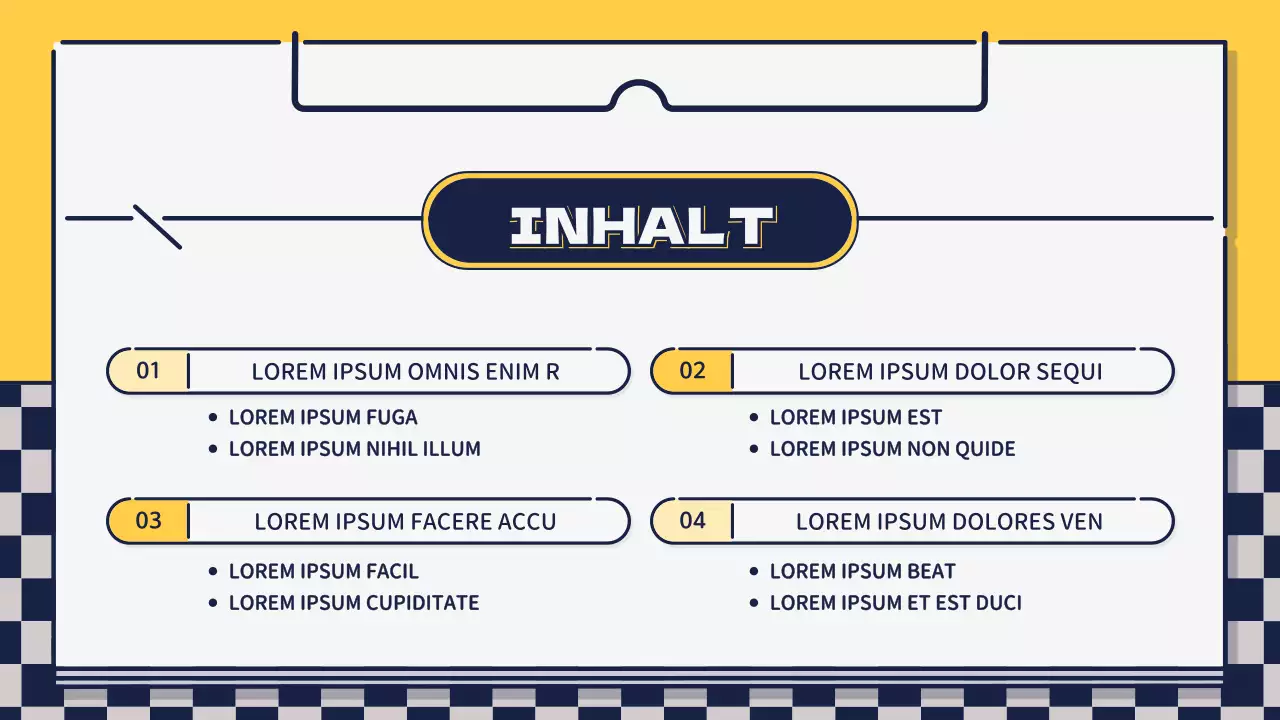 Präsentation zur Gestaltung von niedlichen, einfachen Symbolen in Grün und Gelb