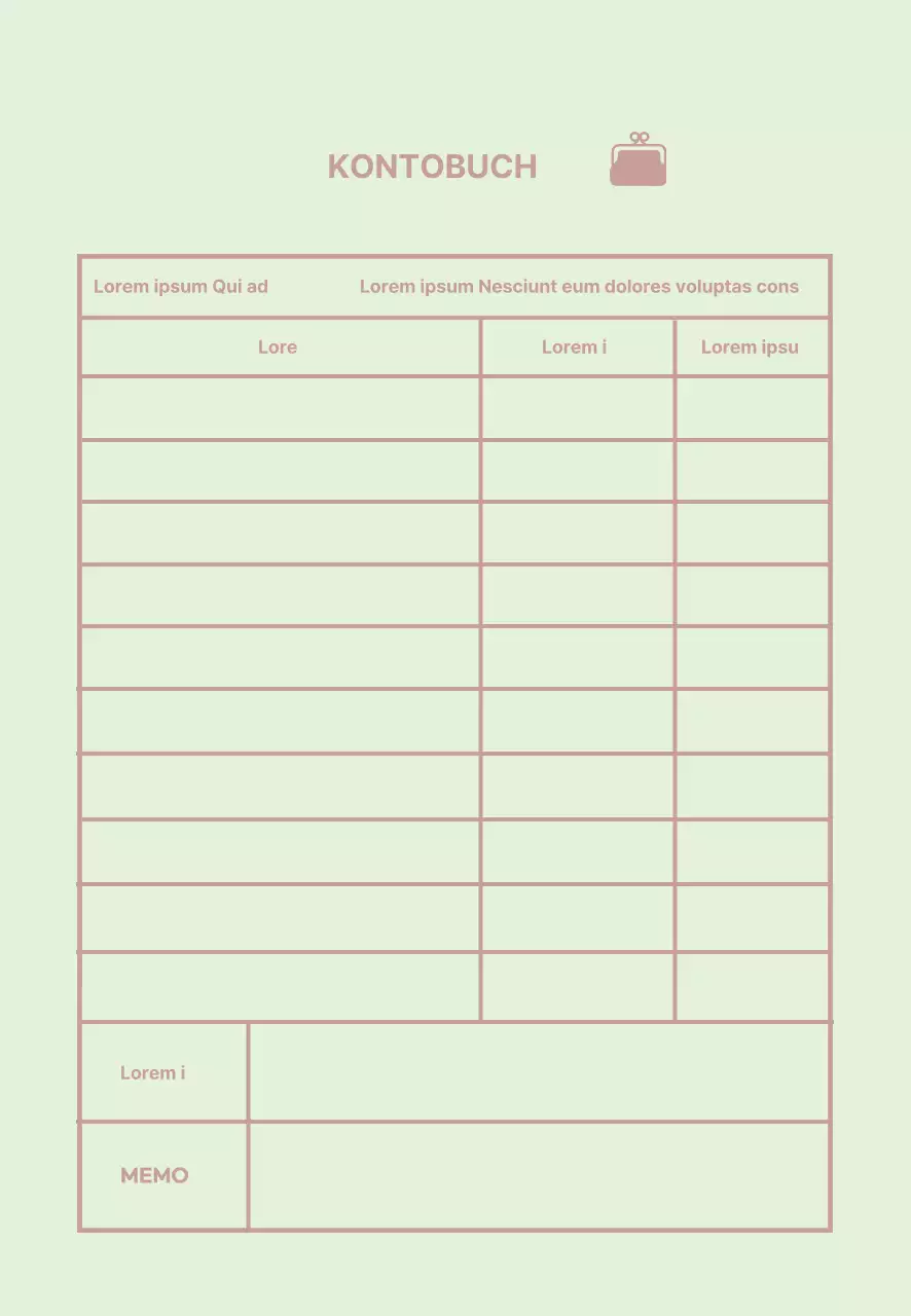 Mint-Symbol Einfaches Haushaltsbuch