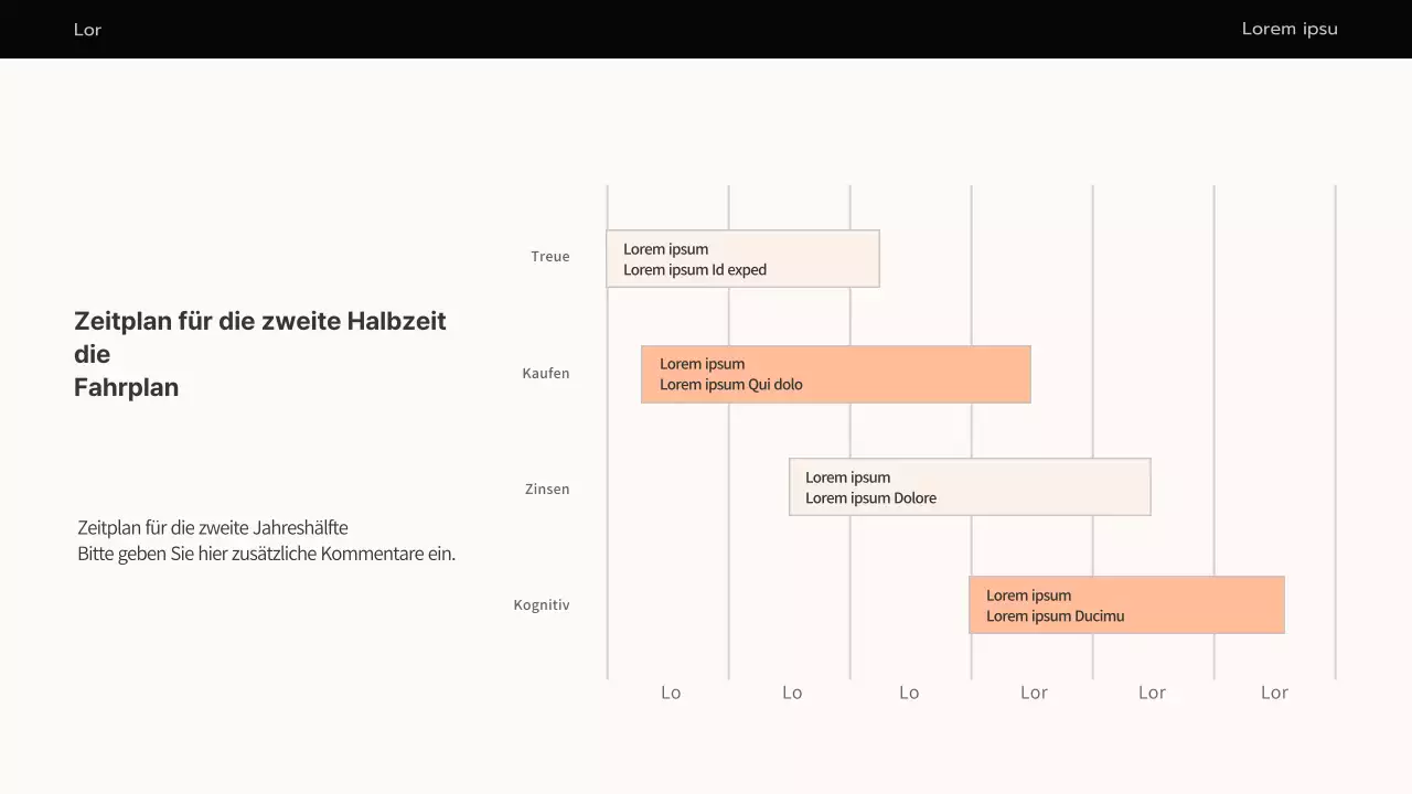 Ein einfacher Geschäftsplan in Orange und Beige