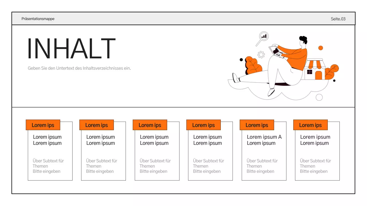 Einfache Geschäftsberichte in Orange