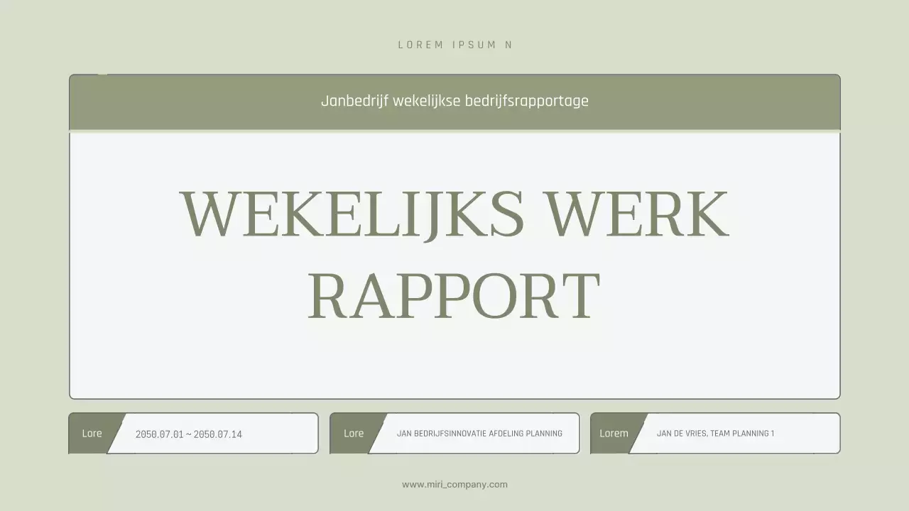 Eenvoudig, uitbreidbaar weekoverzicht in kaki pasteltinten