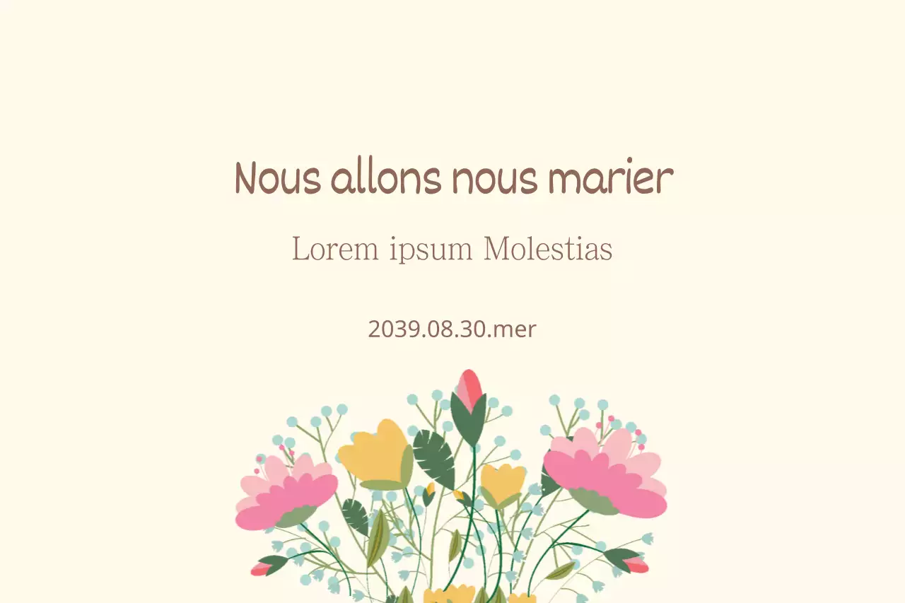 Nous allons nous marier