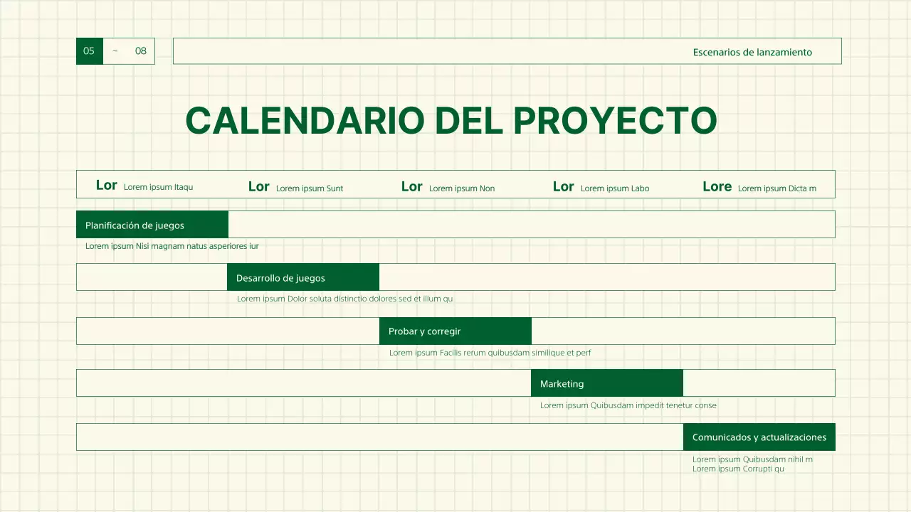 Propuesta de juego con líneas y pixel art con puntos de color verde
