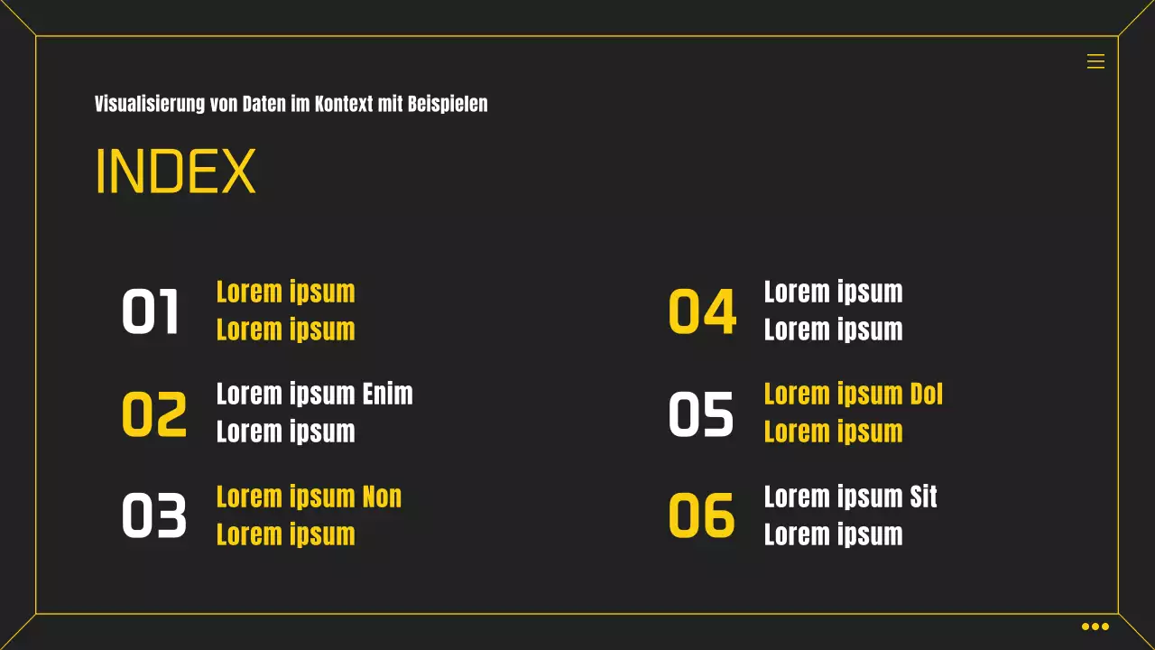 Einfache schwarze und gelbe infografische Business-Scorecard