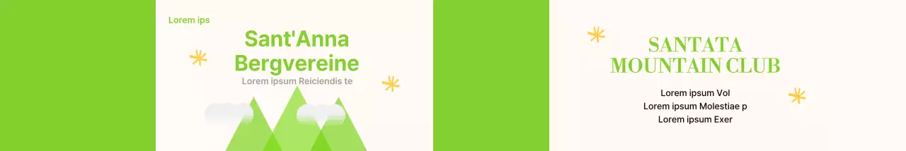 Ein heller und jugendlicher Mountain Club in Gelb und Chartreuse