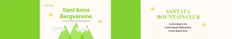 Ein heller und jugendlicher Mountain Club in Gelb und Chartreuse