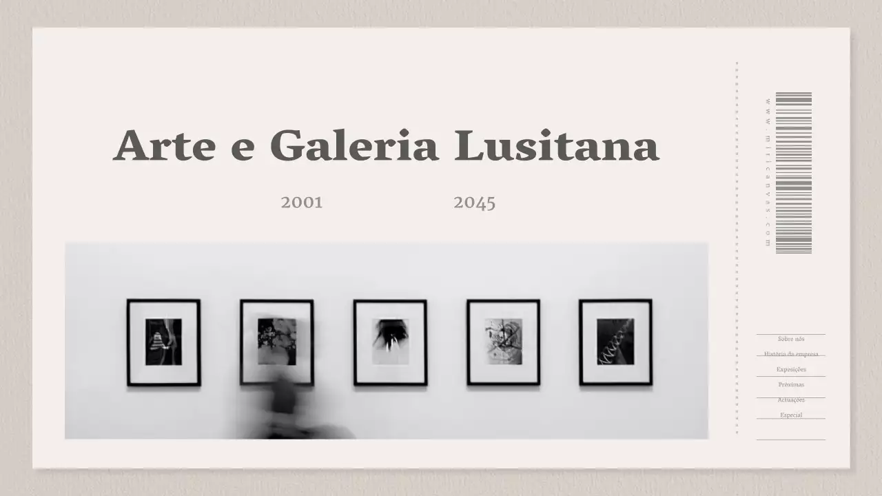 Uma galeria de conceitos de bilhetes em bege e cinzento