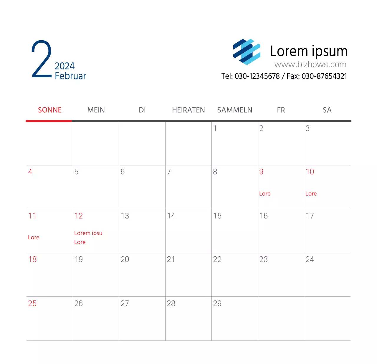 Einfacher weißer Krankenhaus-Tischkalender