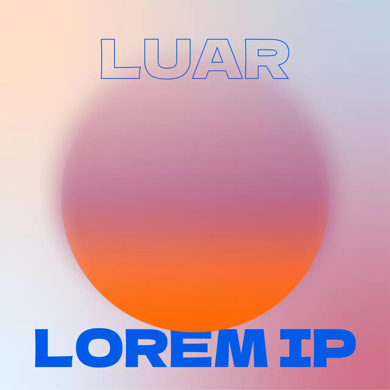 Uma publicação de capa de álbum com um toque de laranja e azul
