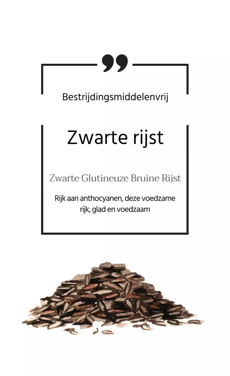 Witregelig eenvoudig etiket voor landbouwproducten