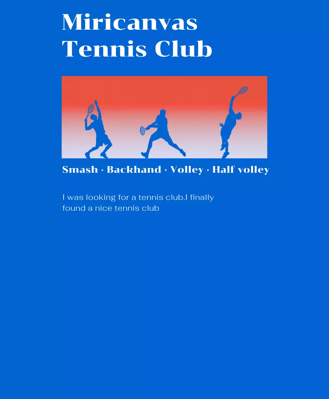 グラデーションとテニス動作をコンセプトにしたテニスサークル。