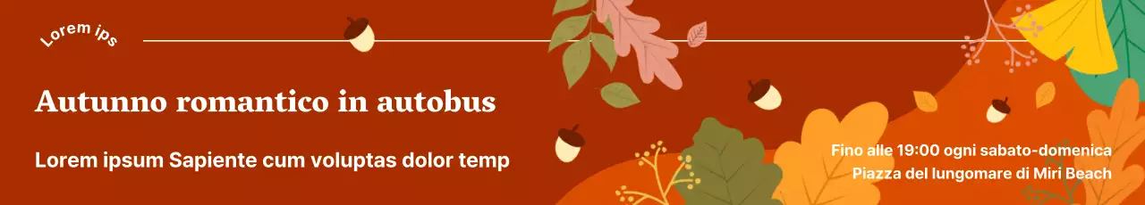 Promuovere eventi autunnali di busking con uno sfondo rosso