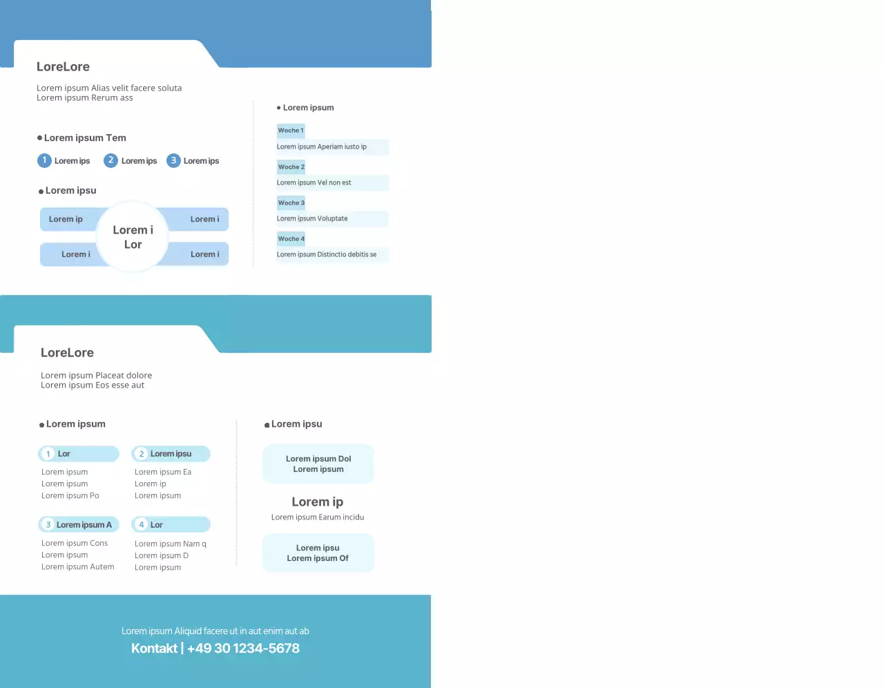 Einfacher hellblauer Text und Bilder zur Werbung für die Lizian School Academy.