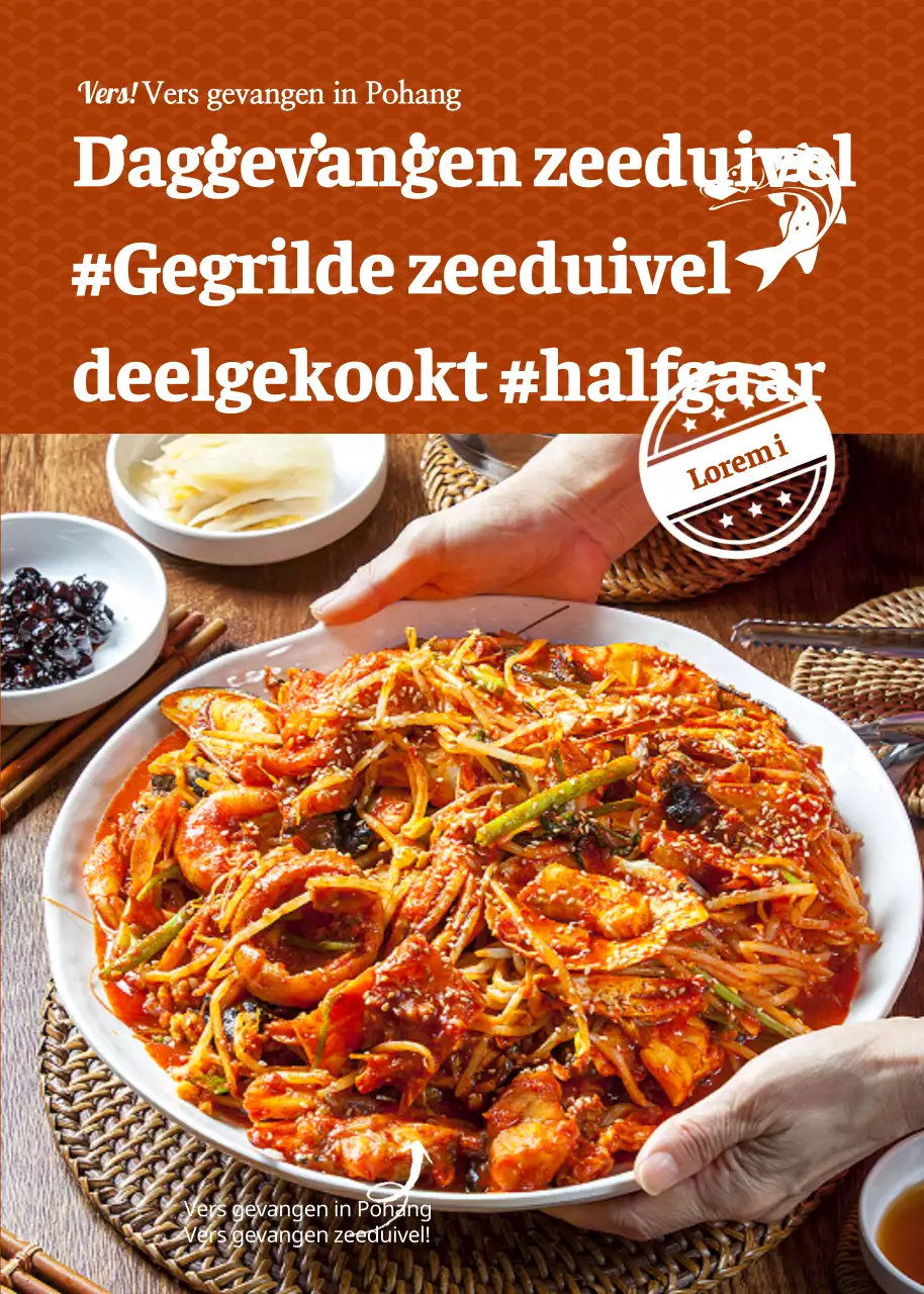 Koop samen een semi-voorbereid maaltijdpakket van bijgesneden zeeduivel in gedempte bruine tinten