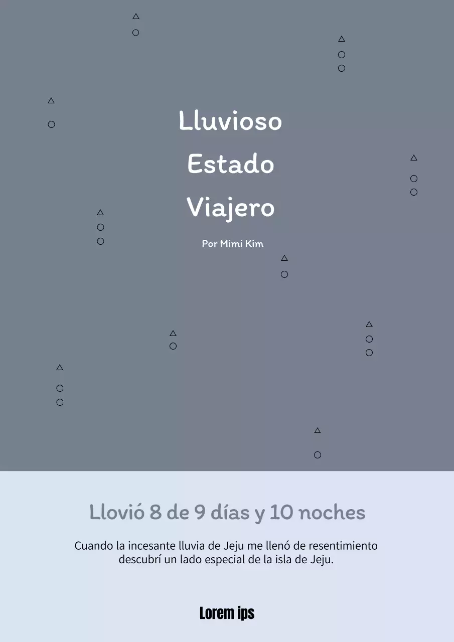 Un libro de prosa de viajes, gris claro, sencillo e icónico