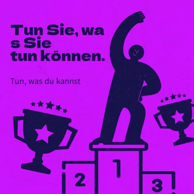 Lila, einfache, illustrierte Erfolgszitate.