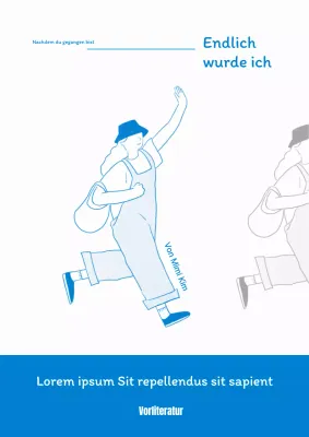 Himmelblau Thema Wandern Frau Illustration Konzept Essay