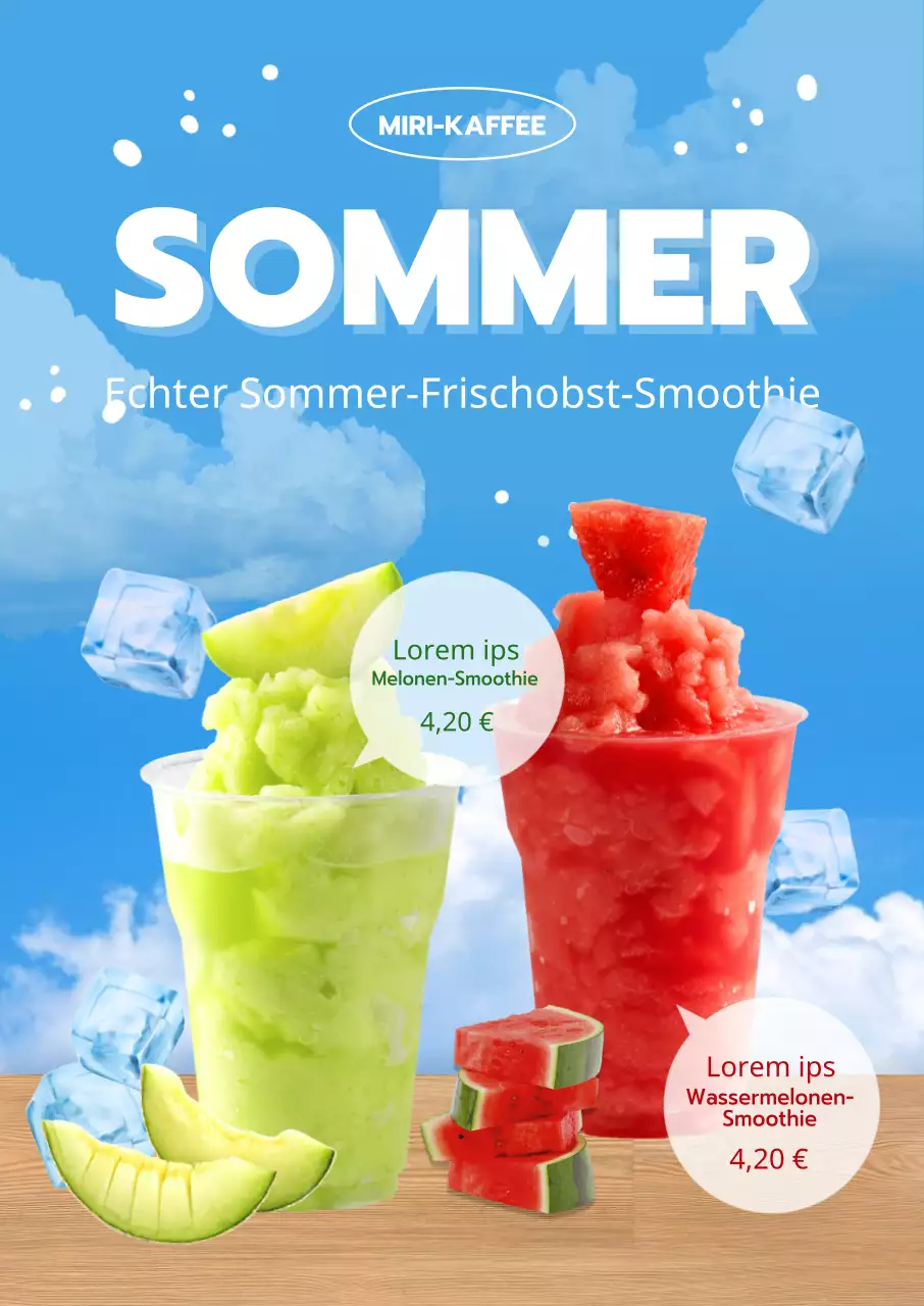 Einführung bunter und erfrischender Sommergetränke