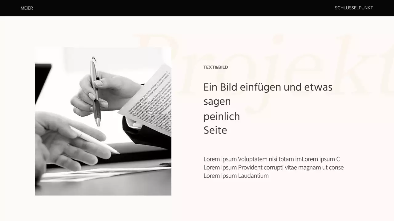 Ein einfacher Geschäftsplan in Orange und Beige