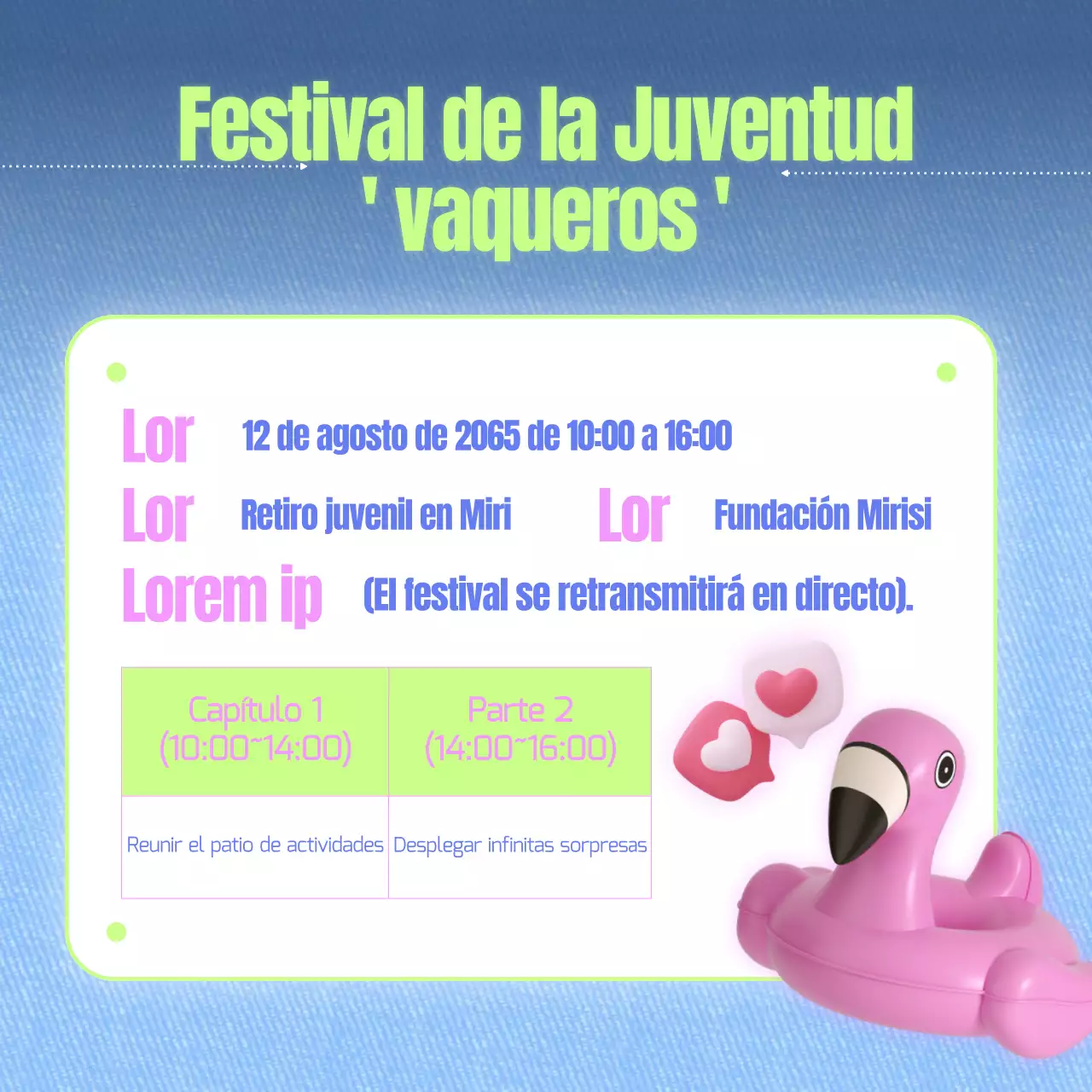 Promocione su festival con un concepto colorido y divertido