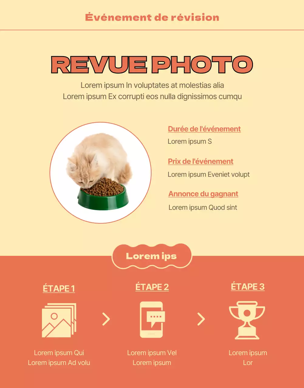 Illustrations mignonnes en orange et jaune en vente pour les chats