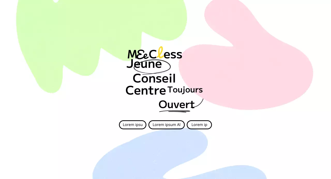 Une classe de conseil sur le campus avec un concept typographique coloré