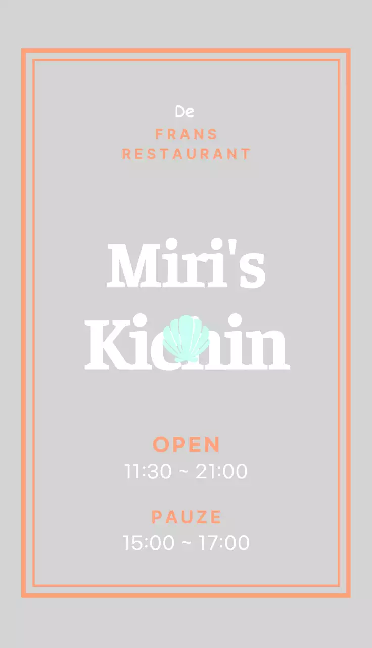 Promoot je restaurant met oranje en mint tinten