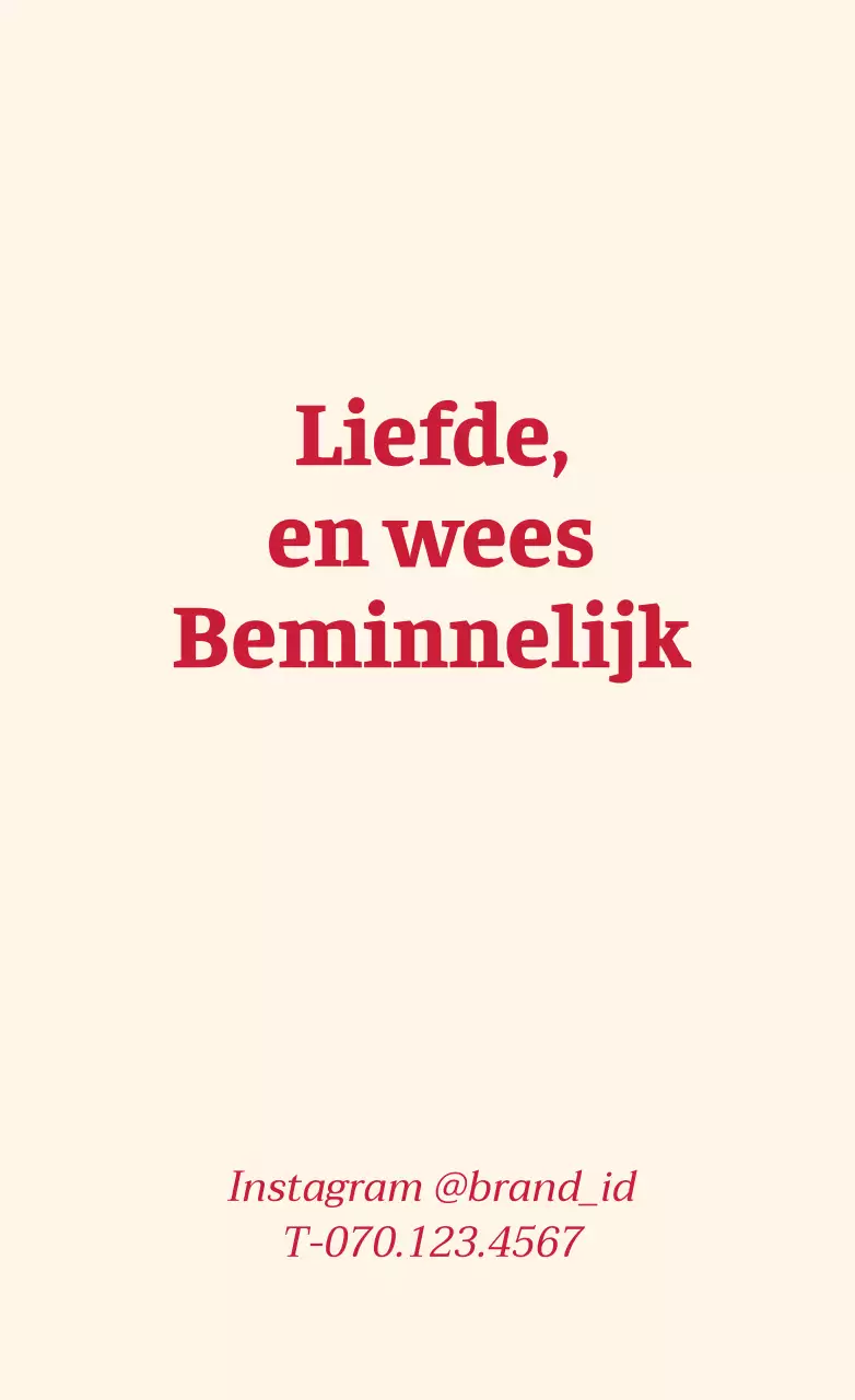 Eenvoudige, monochrome merklabels in ivoor en rood