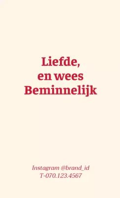 Eenvoudige, monochrome merklabels in ivoor en rood