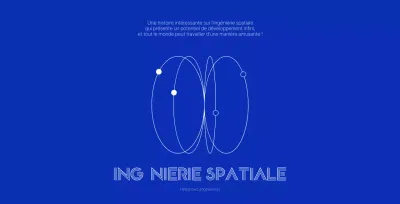 Concept d'ingénierie simple et épuré en bleu marine et blanc.