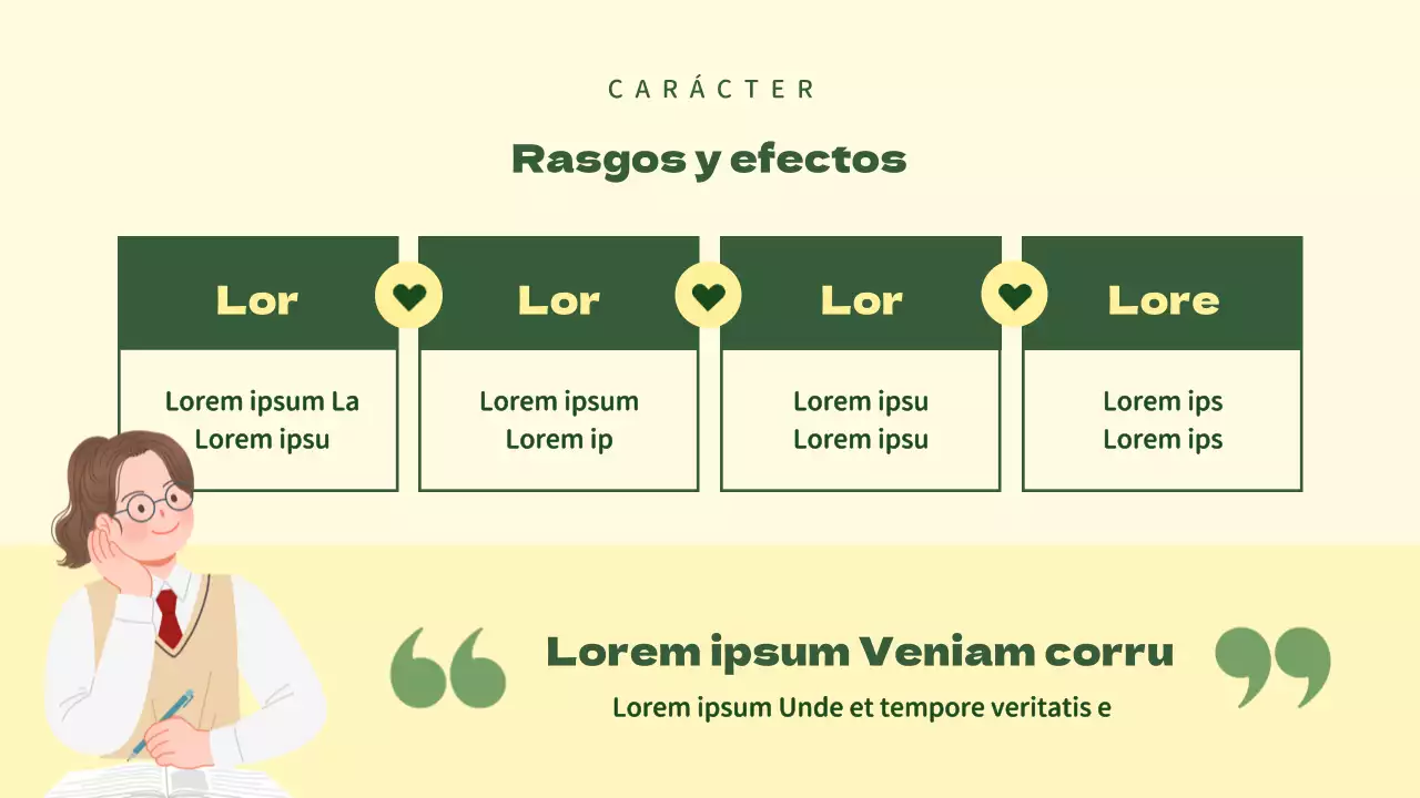 Materiales de formación de voluntarios verdes y amarillos para alumnos de enseñanza media