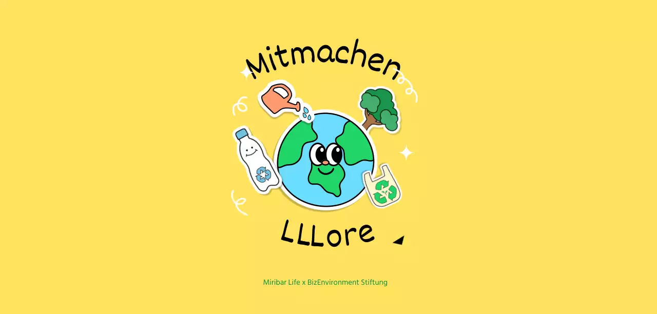 Niedliche gelbe Umweltillustration für die Save the Planet-Kampagne