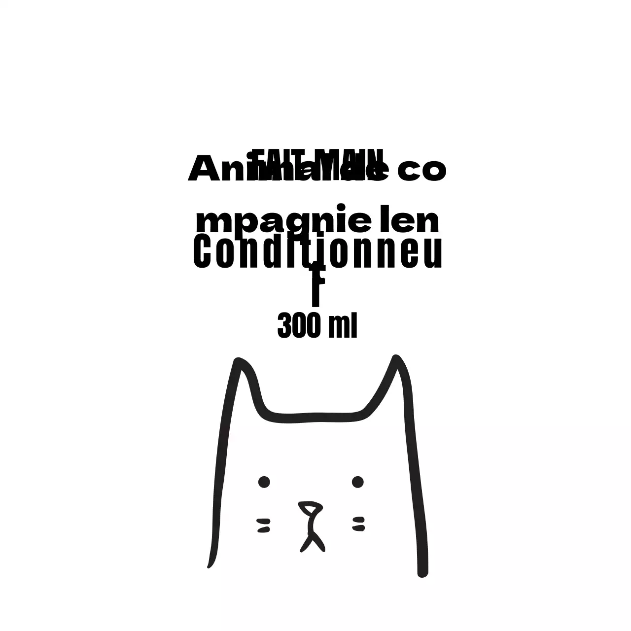 Étiquette de conditionnement illustrée en noir et blanc