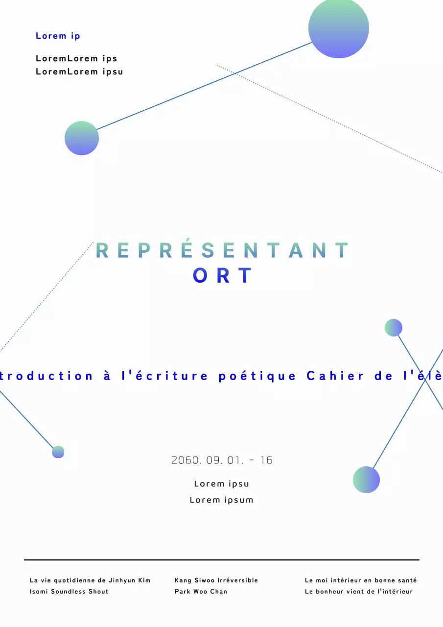 Couverture de rapport de mission universitaire en bleu clair et vert