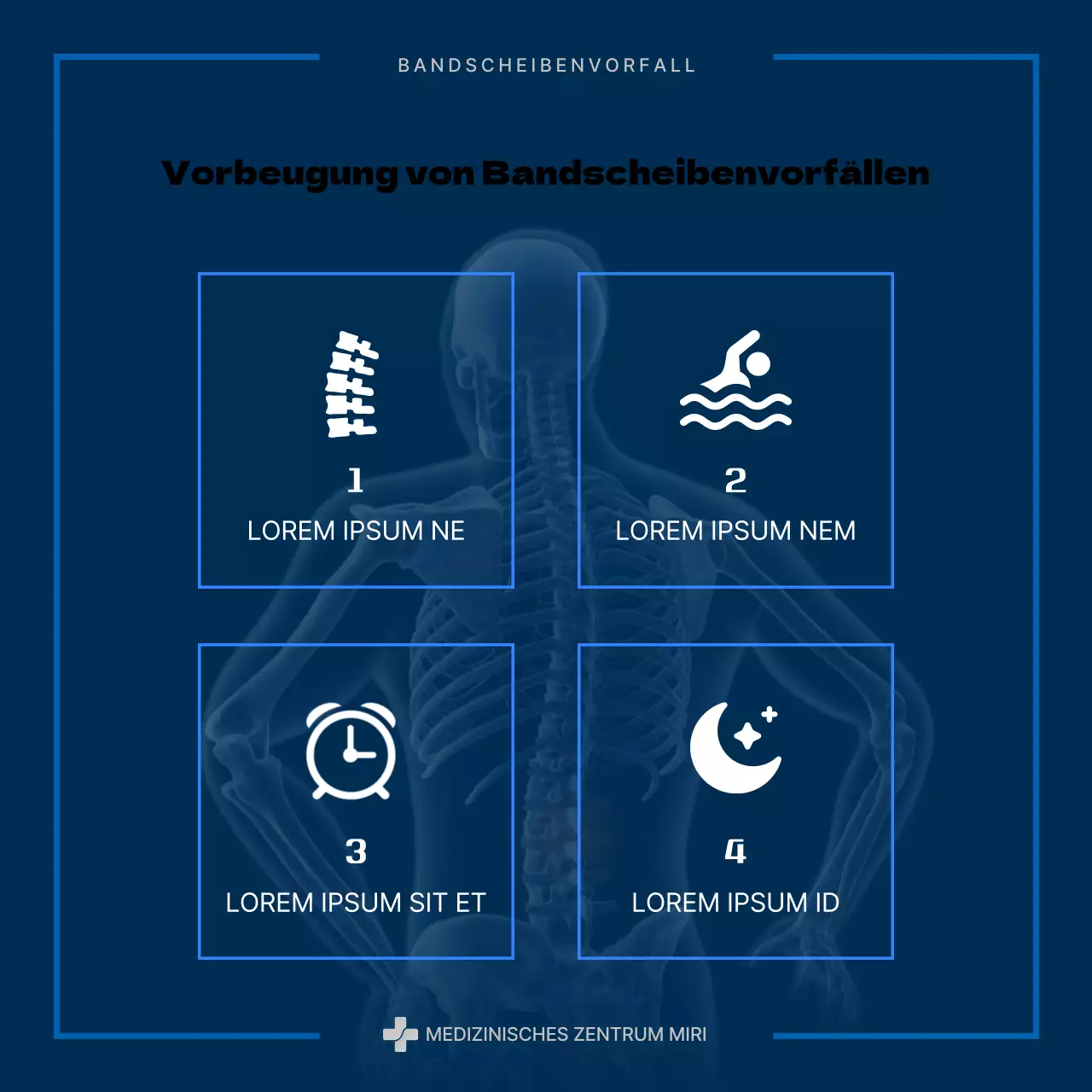 Über den modernen Bandscheibenvorfall in Blau und Marineblau