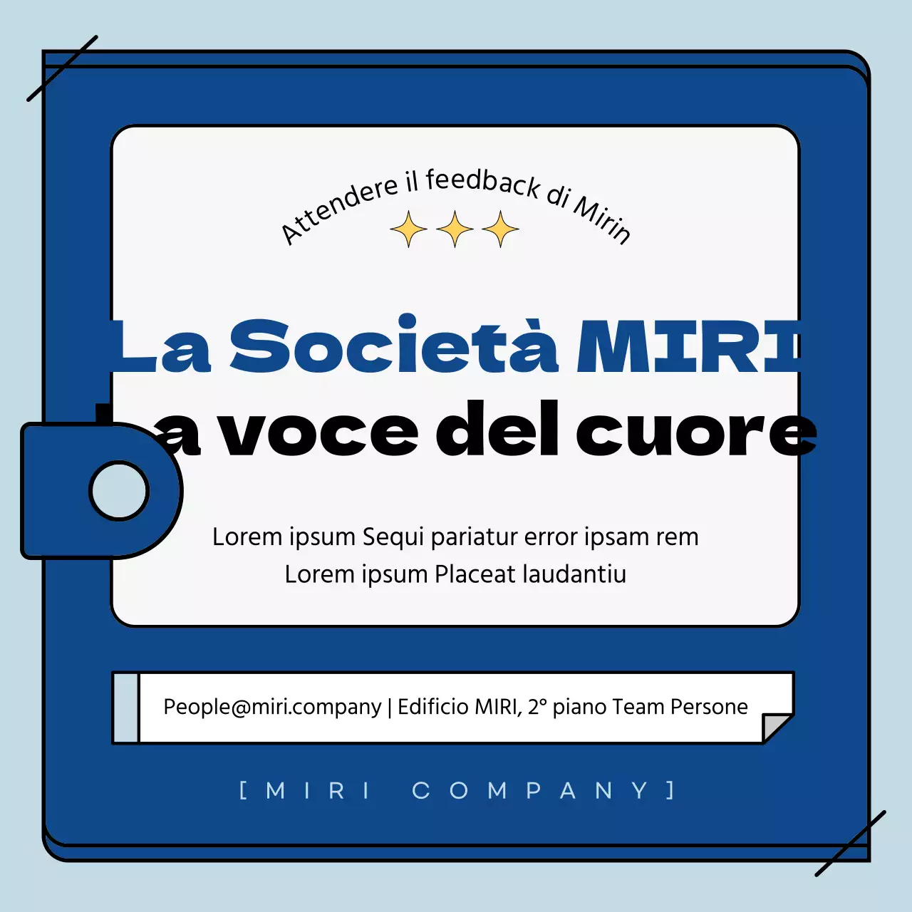 Guida ai benefici aziendali in un taccuino blu chiaro e blu navy