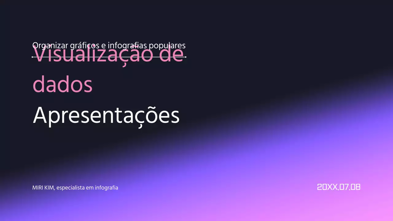 Infografia simples de uma empresa com pormenores cor-de-rosa num fundo branco