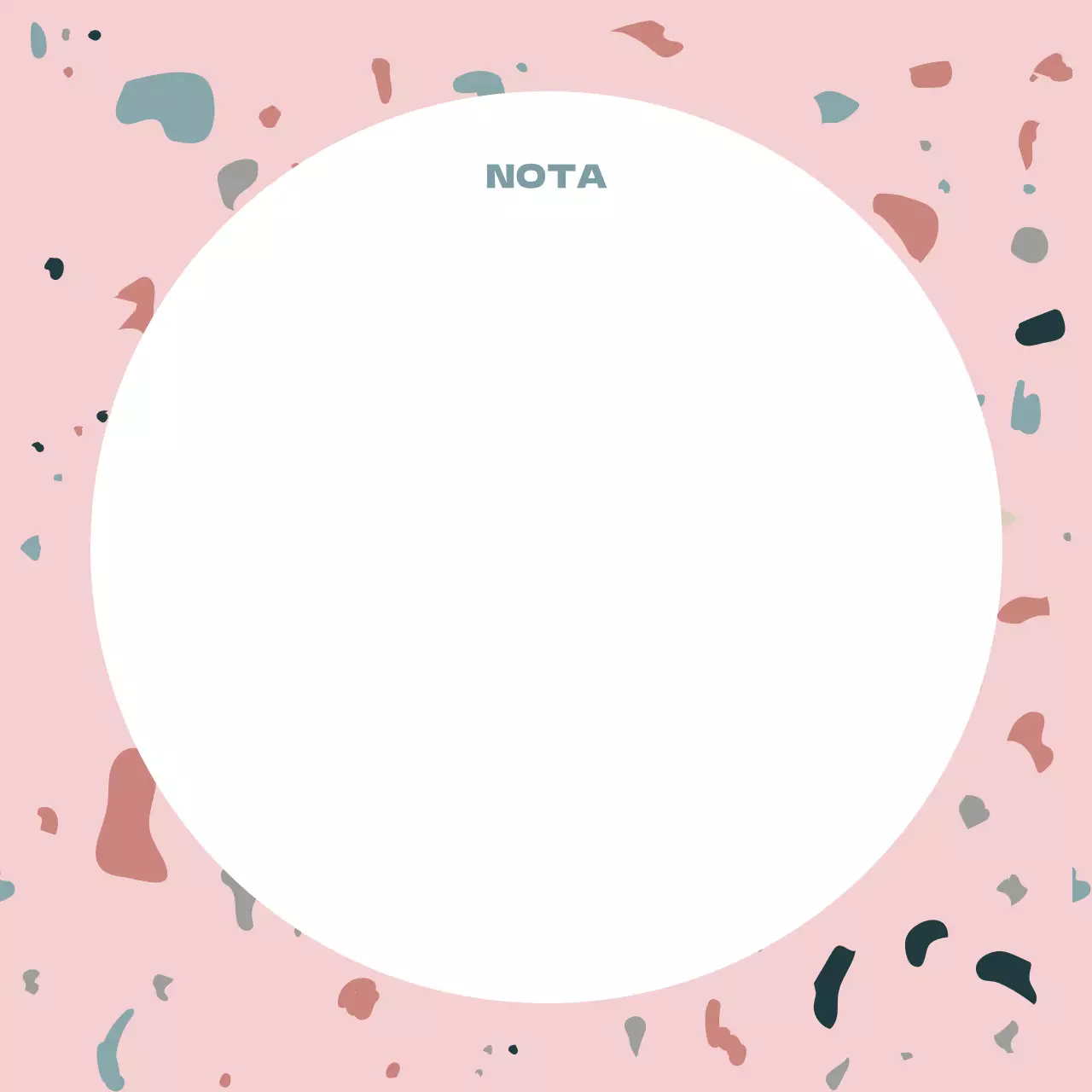 Patrón de formas rosas Notas simples