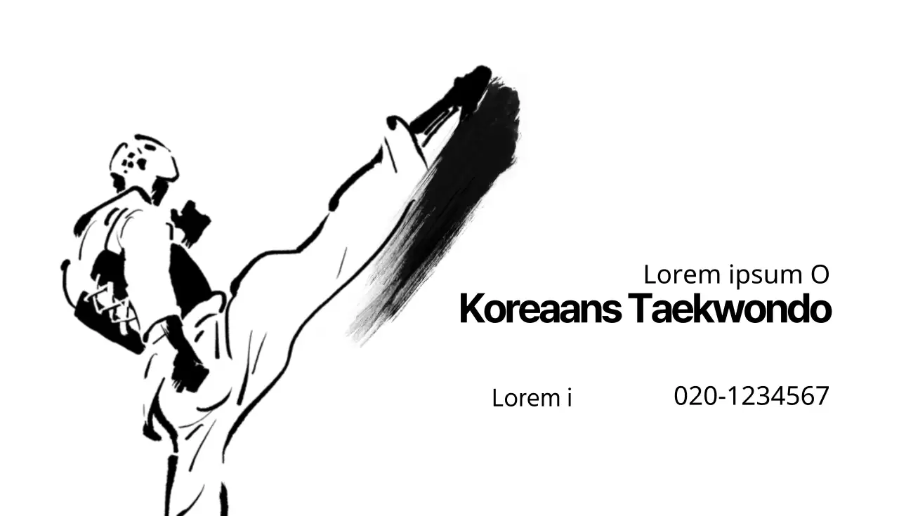 Boksschool visitekaartje