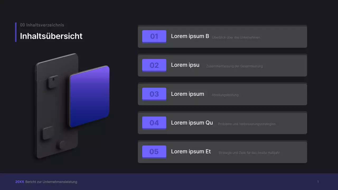 Lila, dreidimensionale UI-Konzept Business-Präsentation Kit