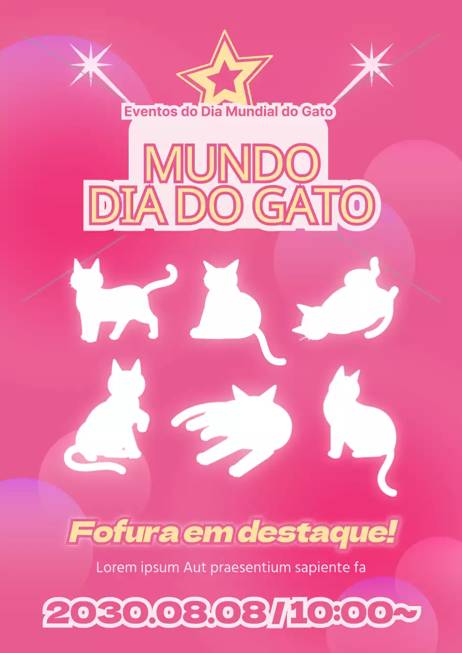 O que está reservado para o Dia do Gato com um toque de cor-de-rosa