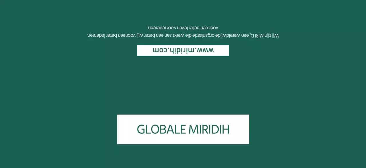 Een eenvoudige, donkergroene Global Mirridi voor bedrijfspromotie