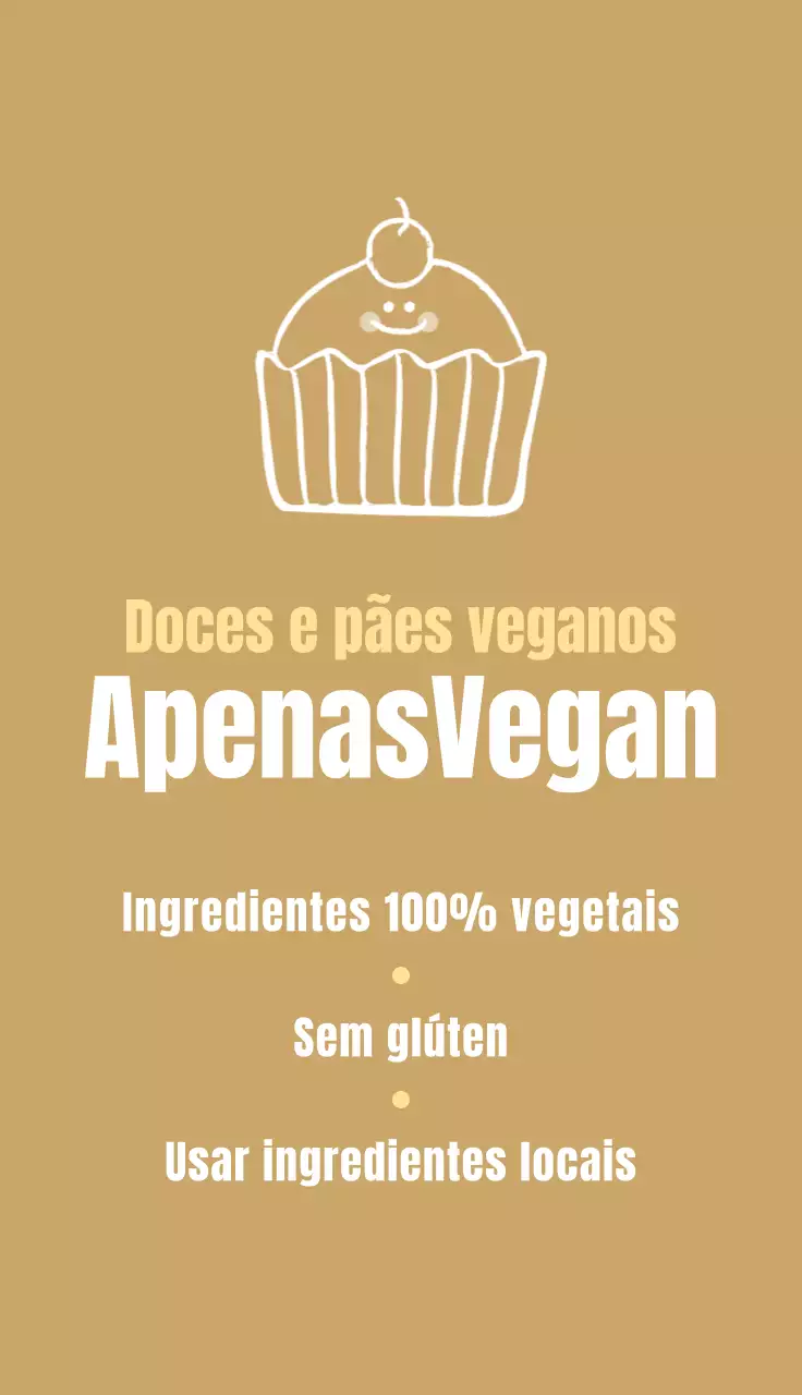 Promova a sua pastelaria com uma bonita ilustração de um cupcake branco e amarelo claro