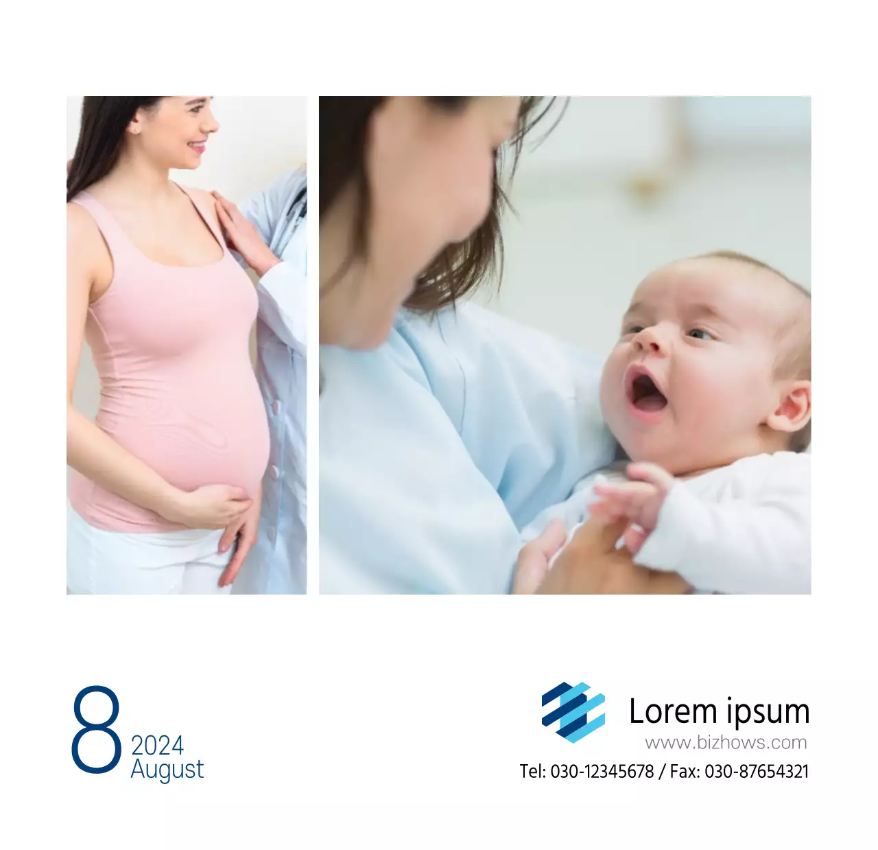 Einfacher weißer Krankenhaus-Tischkalender