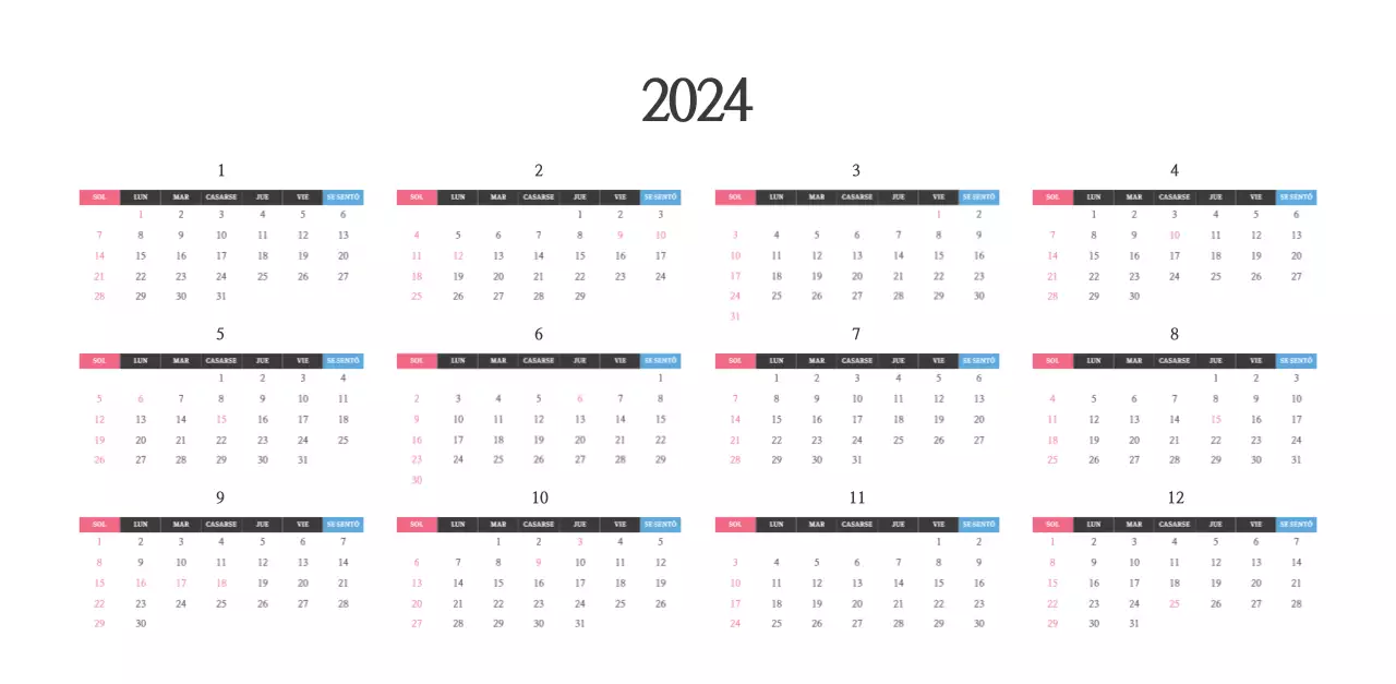 Calendario con imágenes eclesiásticas edificantes